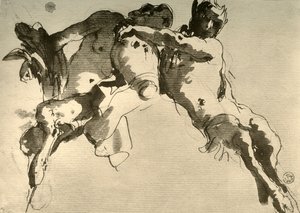 Faune mâle et femelle avec amphore, milieu du XVIIIe siècle, 1928