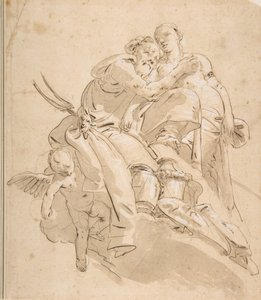 Divinité marine avec figure féminine assistante, ca. 1716-1770 - Giovanni Battista Tiepolo