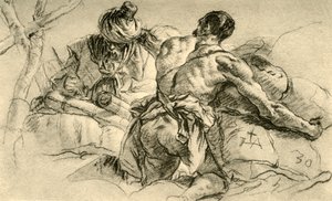 Marchands orientaux avec des balles de marchandises, 1753, 1928 - Giovanni Battista Tiepolo