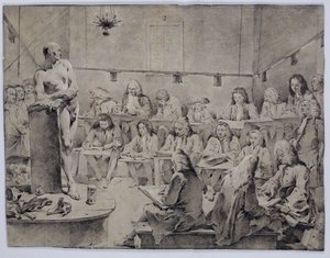 Académie de Piazzetta : Artistes dessinant un nu - Giovanni Battista Tiepolo
