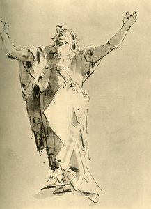 Prophète avec les bras levés, milieu du XVIIIe siècle, 1928 - Giovanni Battista Tiepolo