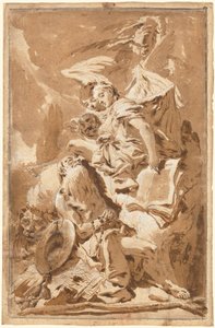 Saint Jérôme dans le Désert Écoutant les Anges - Giovanni Battista Tiepolo