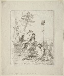 Scherzi di Fantasia : Le satyre heureux et sa famille - Giovanni Battista Tiepolo