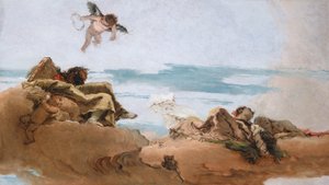 Étude pour un plafond avec la personnification du Conseil, avant 1762 - Giovanni Battista Tiepolo