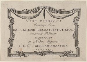 Page de titre - Giovanni Battista Tiepolo