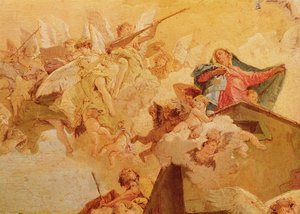 Translation de la Sainte Maison de Nazareth à Lorette (détail de la Vierge) - Giovanni Battista Tiepolo