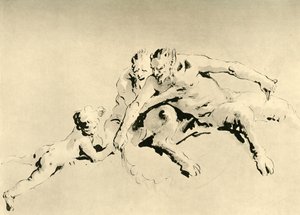 Deux faunes et un Cupidon - Giovanni Battista Tiepolo