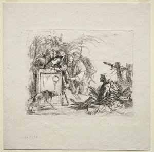 Divers caprices : La mort donnant audience, 1785 - Giovanni Battista Tiepolo