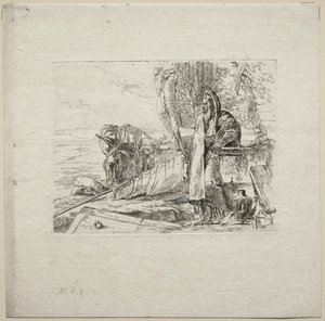 Divers caprices : Le philosophe debout avec un livre, 1785