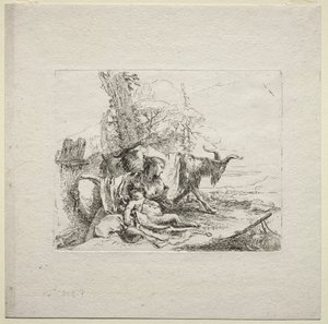 Divers caprices : La femme au tambourin - Giovanni Battista Tiepolo