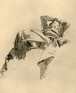 Femme se reposant, milieu du 18e siècle, 1928 - Giovanni Battista Tiepolo