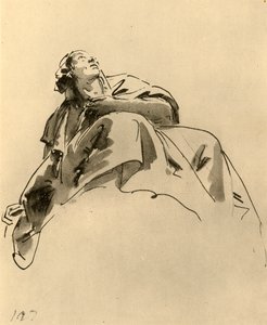Femme assise, vue obliquement d