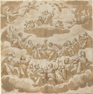 Dieu en trône entouré de saints - Giovanni Battista Trotti