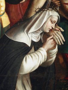 La déposition (détail) représentant sainte Catherine de Sienne