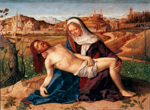 Christ mort dans les bras de la Vierge Pietà - Giovanni Bellini