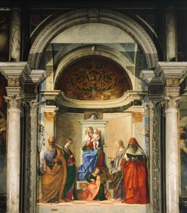 Madone entre quatre saints