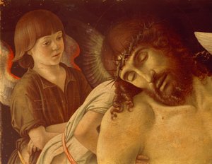 Pietà ou Christ mort soutenu par des anges (détail) - Giovanni Bellini