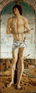 Polyptyque de Saint Vincent Ferrier : Saint Sébastien - Giovanni Bellini