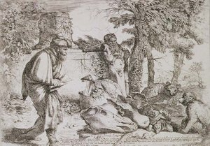 Diogène cherchant un homme honnête - Giovanni Benedetto Castiglione