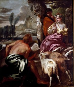 Jacob rencontre Rachel au puits - Giovanni Benedetto Castiglione