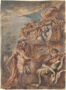 Alexandre au tombeau de Cyrus - Giovanni Benedetto Castiglione
