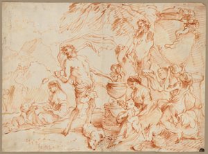Bacchanale devant un Hermès, début des années 1660 - Giovanni Benedetto Castiglione