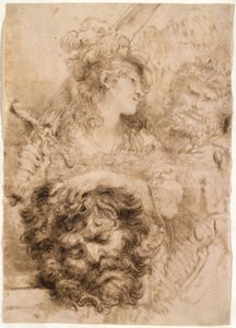 David avec la tête de Goliath - Giovanni Benedetto Castiglione