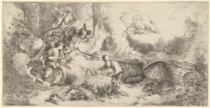 Nativité avec Dieu le Père et les anges, vers 1647-50 - Giovanni Benedetto Castiglione