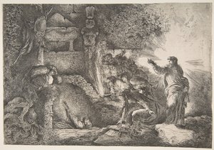 Résurrection de Lazare, 1645-1650 - Giovanni Benedetto Castiglione
