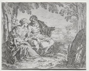 Repos pendant la fuite en Égypte - Giovanni Benedetto Castiglione