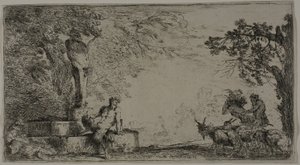 Satyre reposant sous un Hermès - Giovanni Benedetto Castiglione