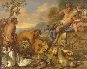 Satyres apportant leurs cadeaux, début des années 1640 - Giovanni Benedetto Castiglione