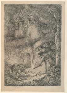 La découverte des corps de Saint Pierre et Saint Paul - Giovanni Benedetto Castiglione