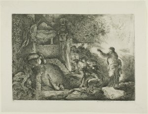 La résurrection de Lazare - Giovanni Benedetto Castiglione