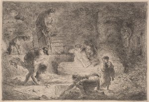 Tobie enterrant les morts - Giovanni Benedetto Castiglione
