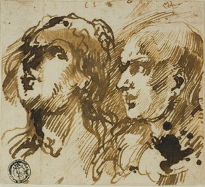 Deux têtes - Giovanni Benedetto Castiglione