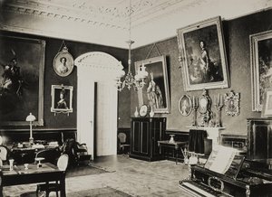 La Résidence Paskevich à Gomel. Salon rouge, années 1860 - Giovanni Bianchi