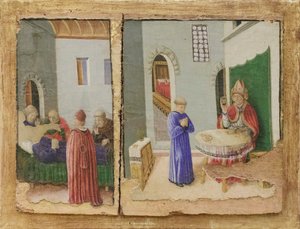Histoire de Saint Savin, empoisonnement du saint et mort de Vindemio - Giovanni Boccati or Boccatto