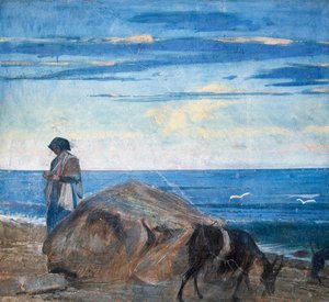 Berger de chèvres au bord de la mer - Giovanni Boldini