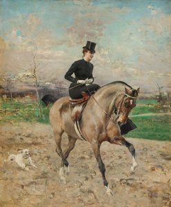 Cavalière. Alice Régnault à cheval, 1878