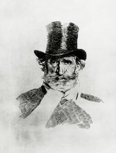 Portrait de Giuseppe Verdi (1813-1901), compositeur italien, dessin de Giovanni Boldini (1842-1931) - Giovanni Boldini