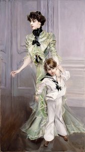 Portrait de Madame Hugo et de son fils, 1924 - Giovanni Boldini