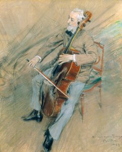 Portrait du violoncelliste Gaetano Braga - Giovanni Boldini