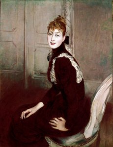 Portrait de la marquise Franzoni. Peinture de Giovanni Boldini (1842-1931) - Giovanni Boldini