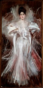 Jeune femme en satin blanc (Feux d