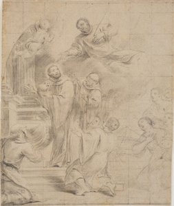 Saint Bernard sauvant le crâne de Saint Césaire - Giovanni Bonati