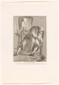 Le buveur de café masqué et le perruquier fatigué (série Divers Portraits) - Giovanni David