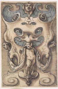 Cartouche avec un putto