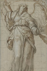 Ange debout tenant un parchemin, vers 1614