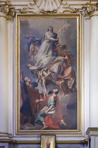Peinture dédiée à la Vierge, Domenico Pestrini, sanctuaire de la Madonna de San Luca - Giovanni Domenico Piestrini
